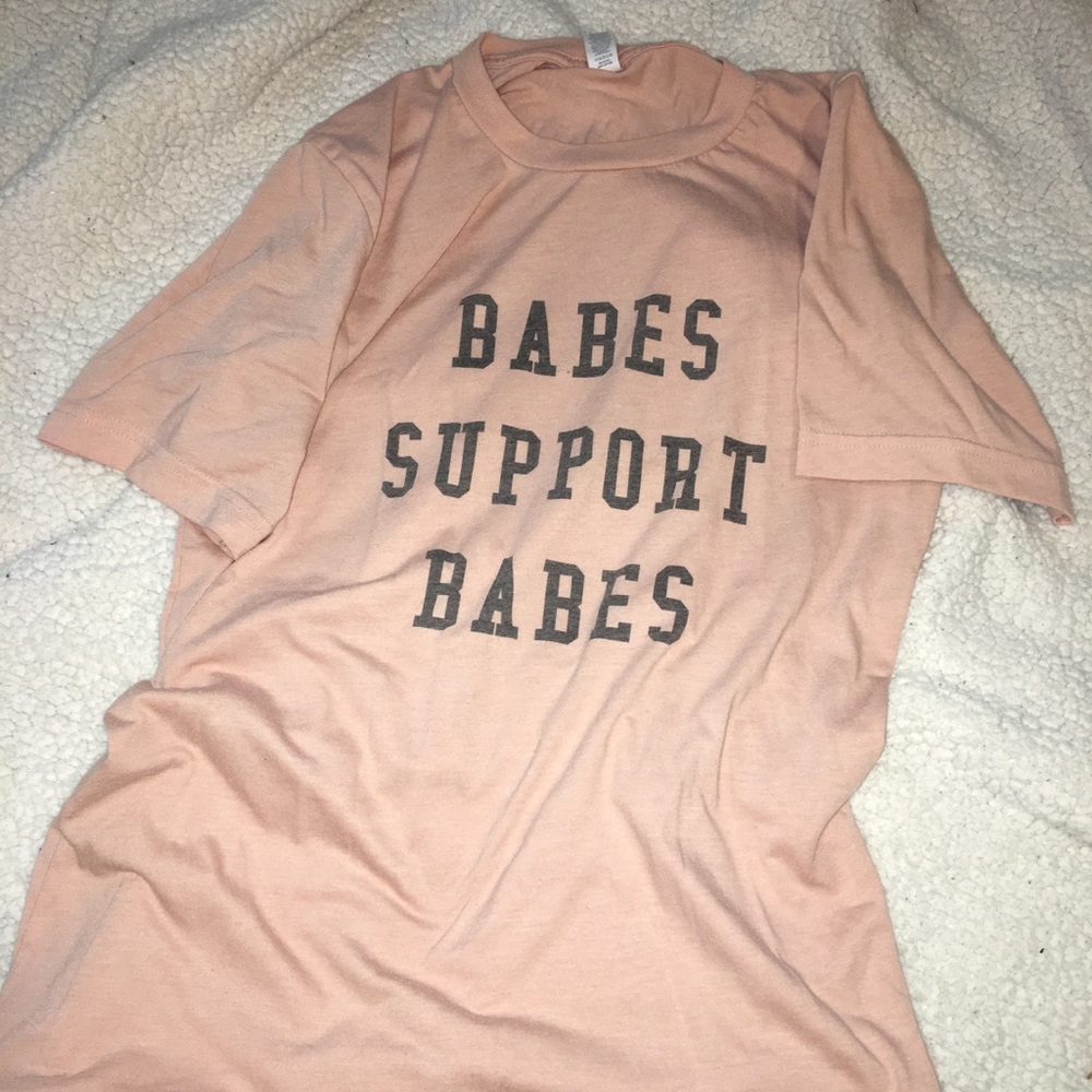 BABES 👊 SUPPORT 👊 BABES 👊 light pink tee